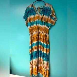 Bebop Teal Tie Dye Dress size Large